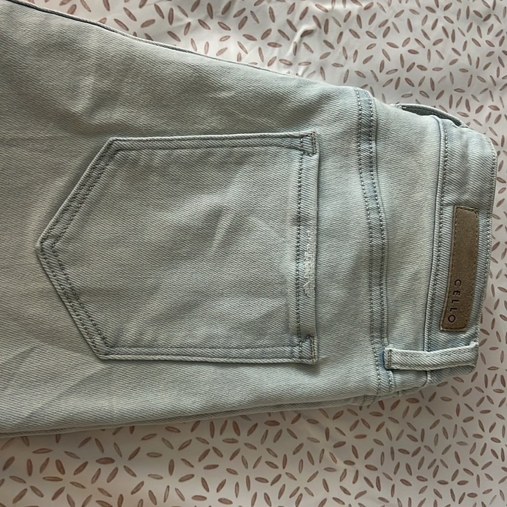 cello jeans light wash skinny high rise size 13